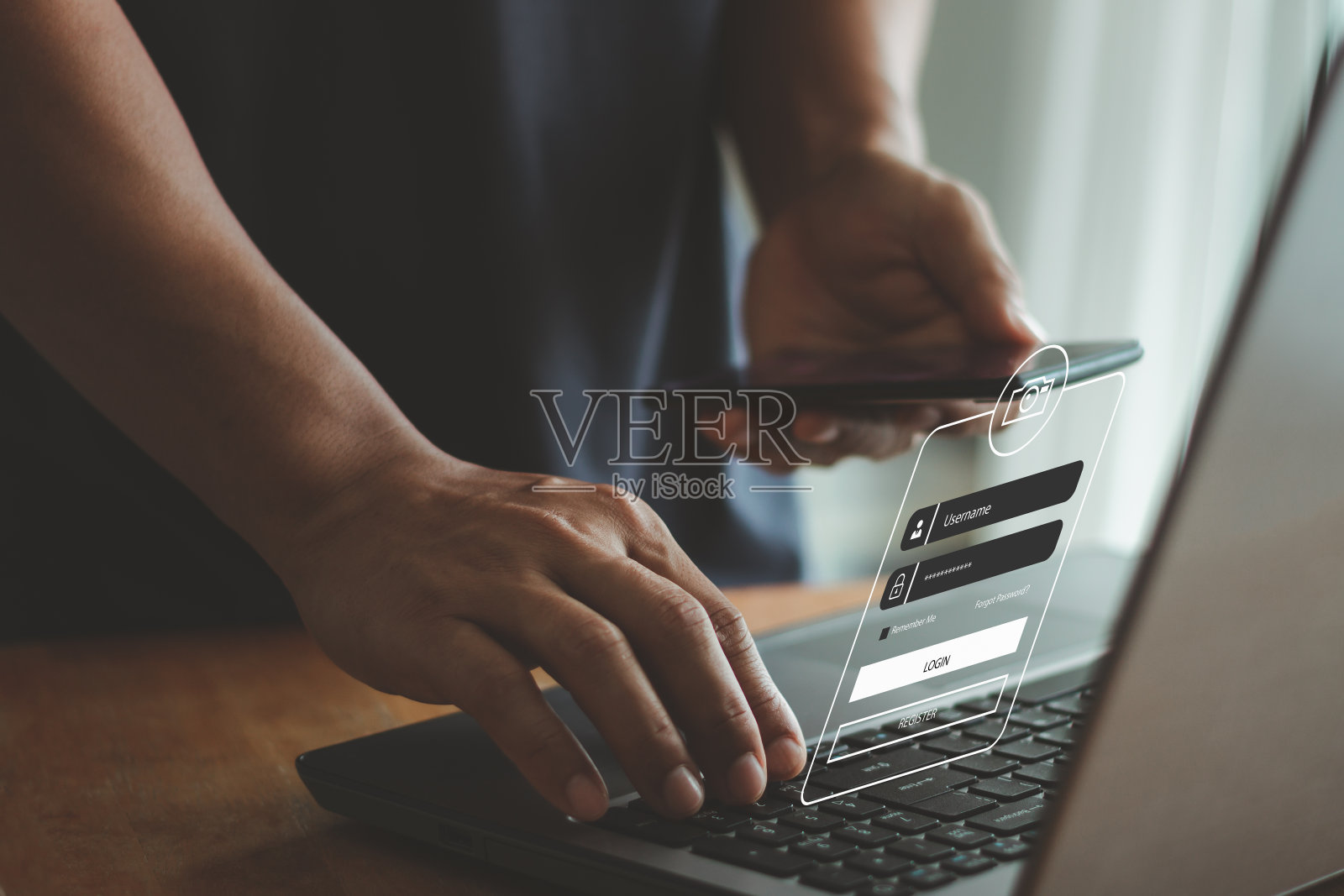 网络安全两步验证，登录，用户，身份信息安全和加密，账号访问应用程序安全登录或通过电子邮件或短信接收验证码。照片摄影图片