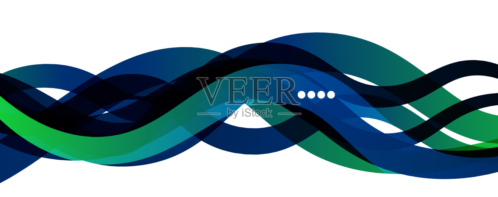 抽象背景-透明重叠波浪插画图片素材