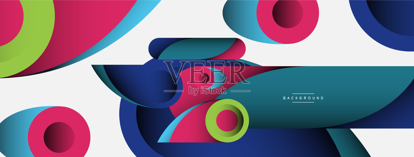 抽象背景最小几何圆和插画图片素材