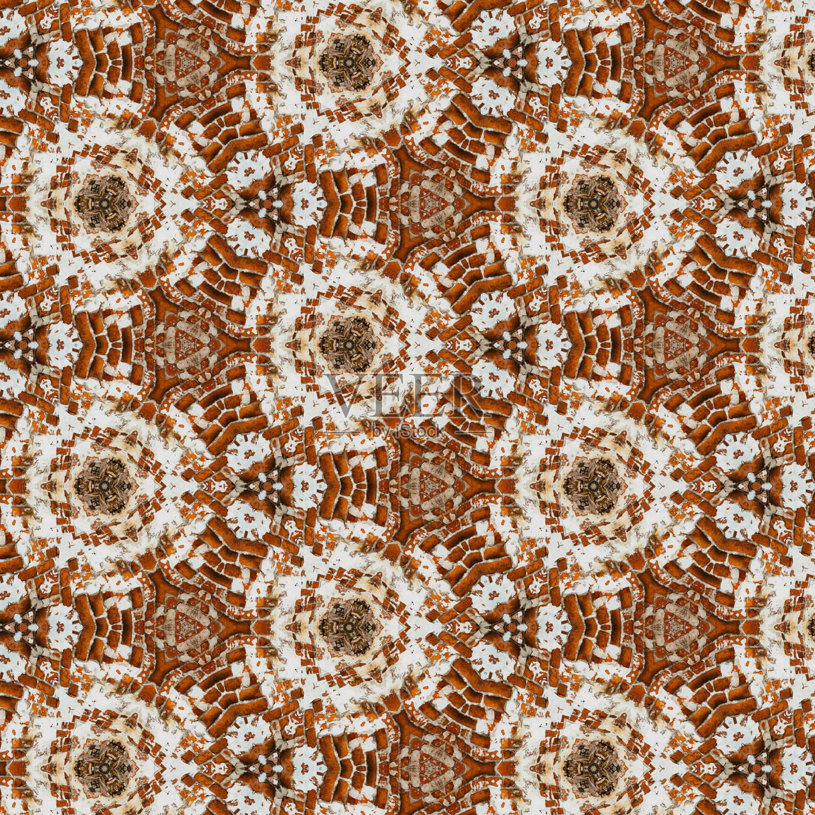 图案呈圆形的旧砖纹理照片摄影图片