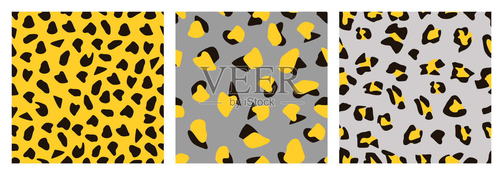 无缝豹皮图案。时尚的野生豹纹背景。时尚的矢量橙色和棕色插图插画图片素材