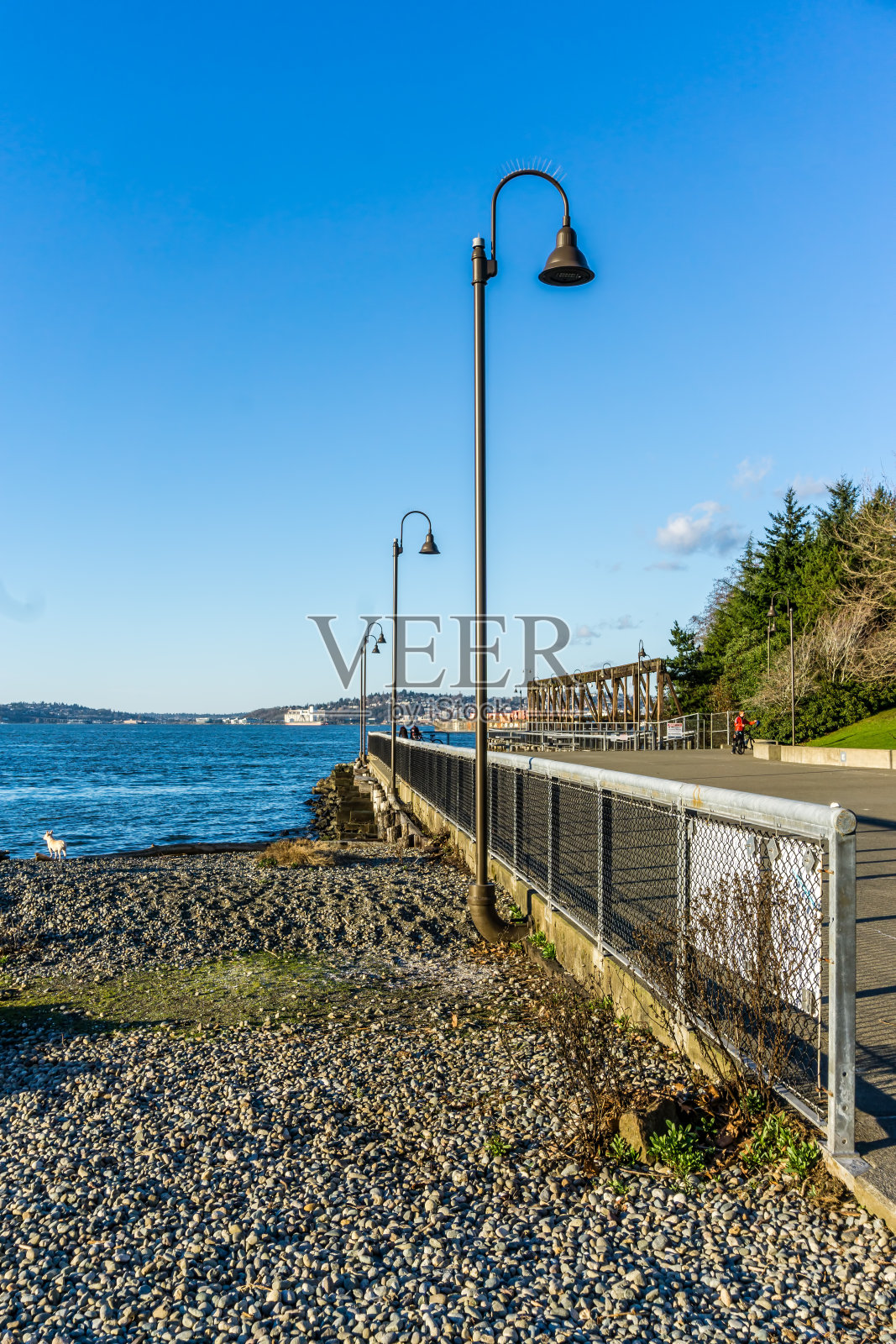 公园栅栏和3号走道照片摄影图片