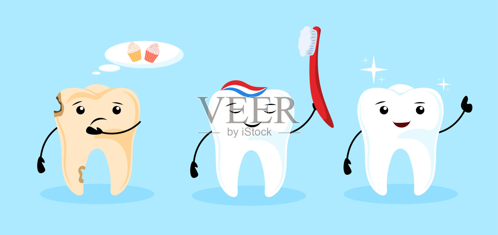 的牙齿插画图片素材