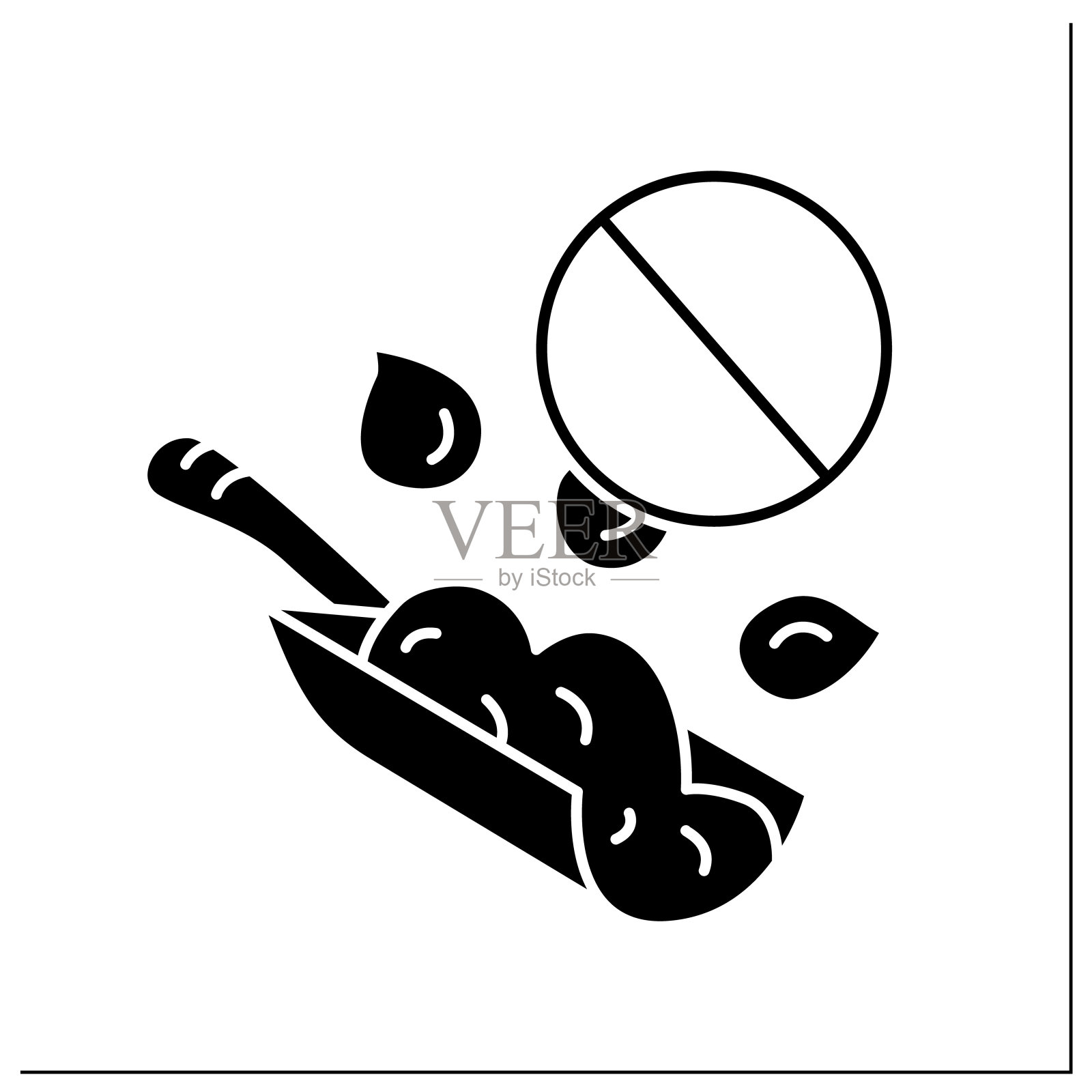 对食物图标过敏插画图片素材