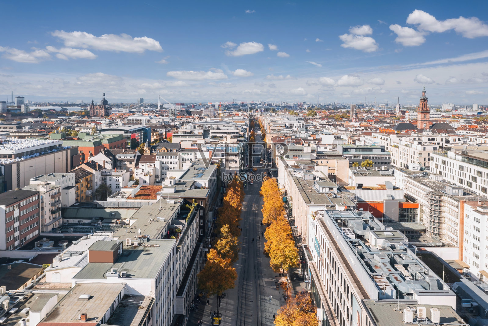 德国曼海姆的秋景照片摄影图片