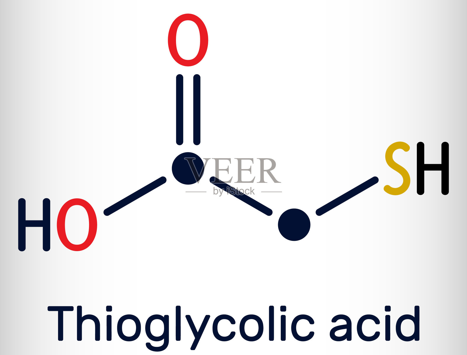 巯基乙酸,tga,巯基乙酸分子