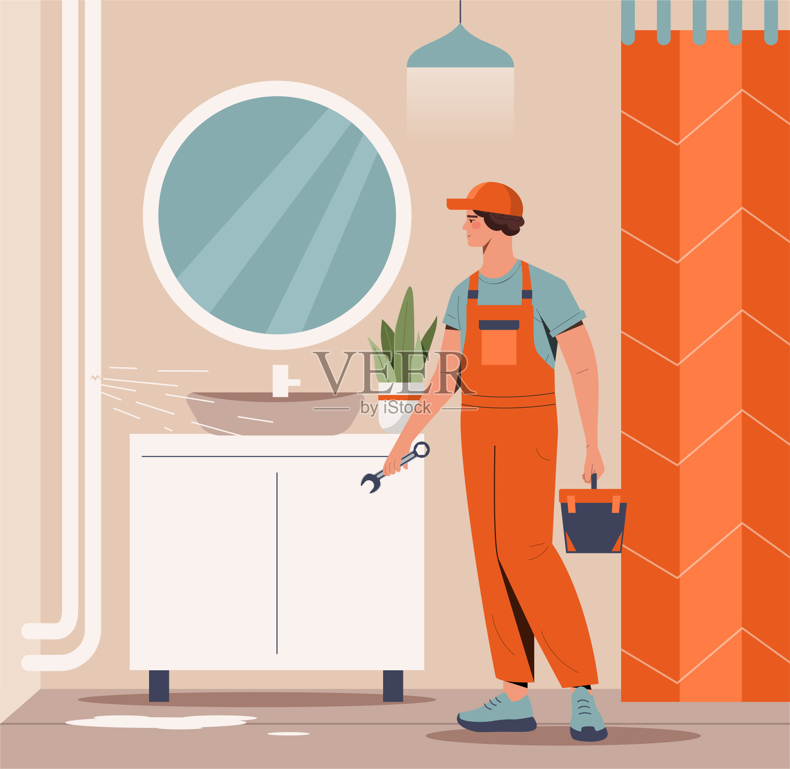 维修服务公司插画图片素材