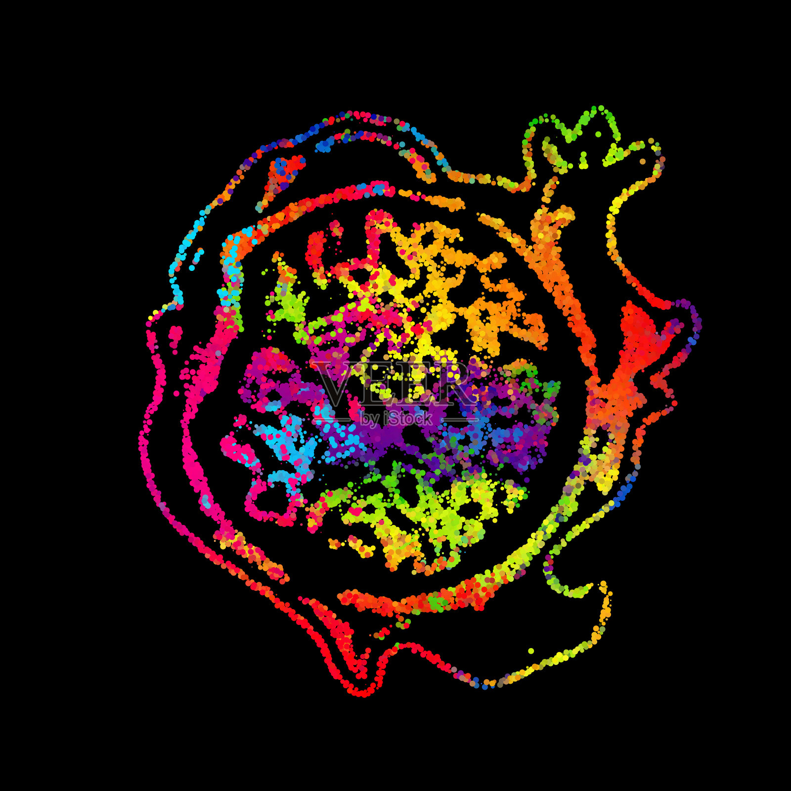 现代风格的明亮抽象形象。插画图片素材