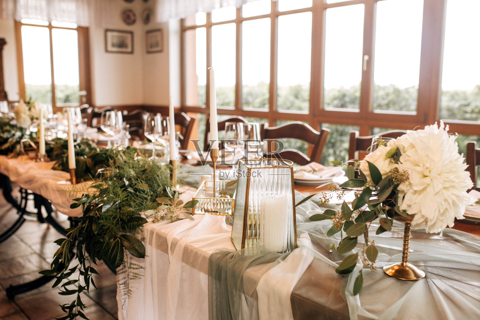 婚礼装饰桌子照片摄影图片