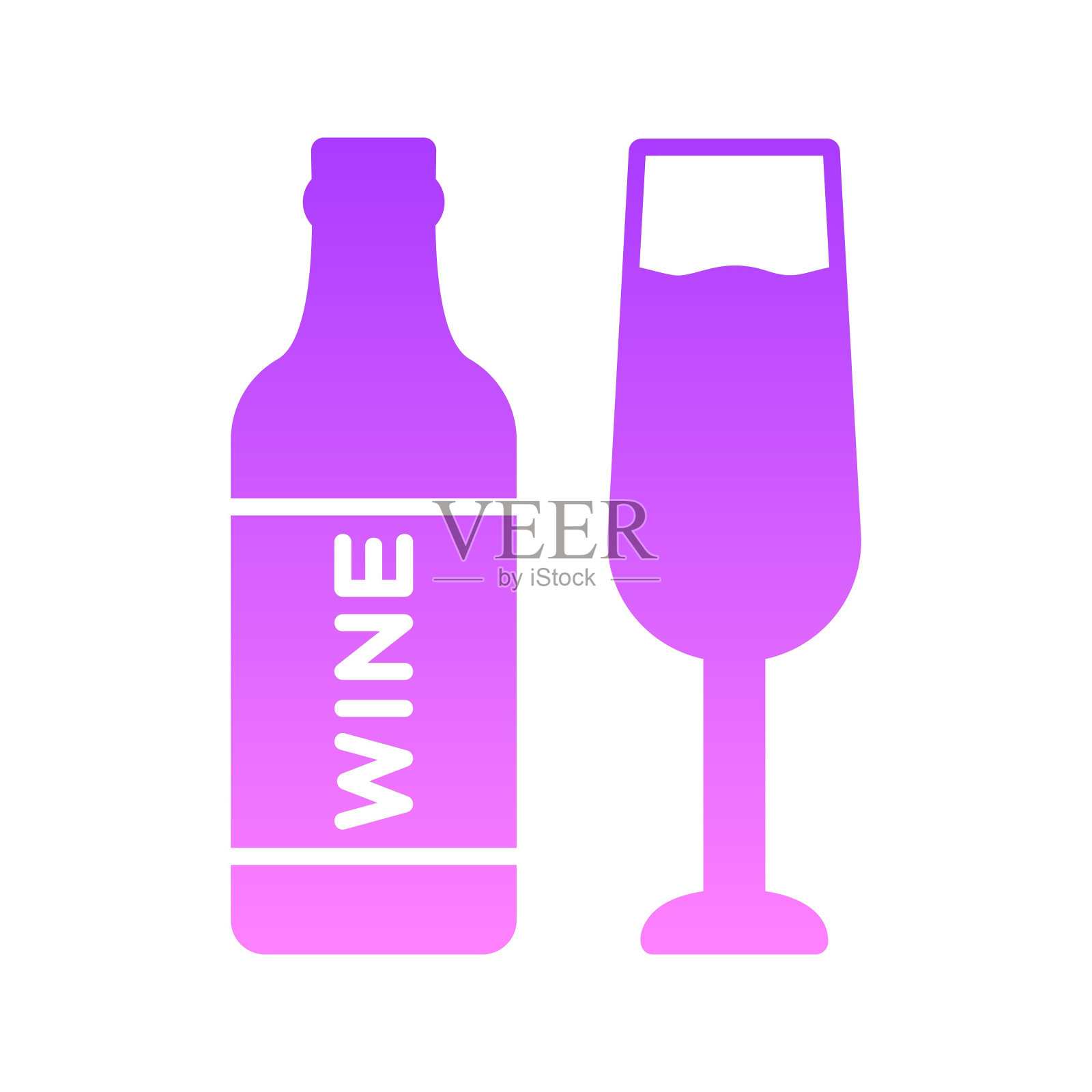 倒酒标志渐变设计元素图片