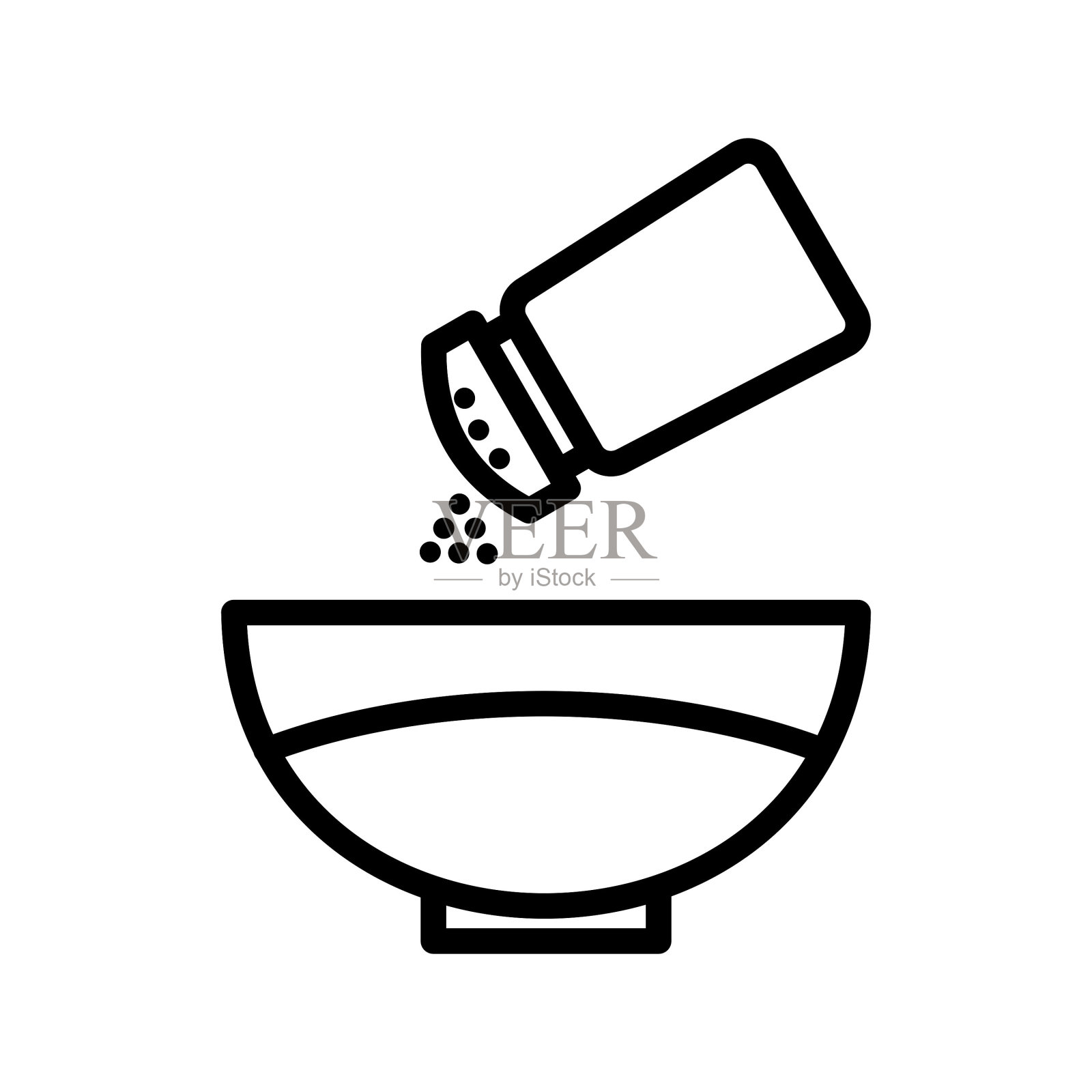 添加盐线图标插画图片素材