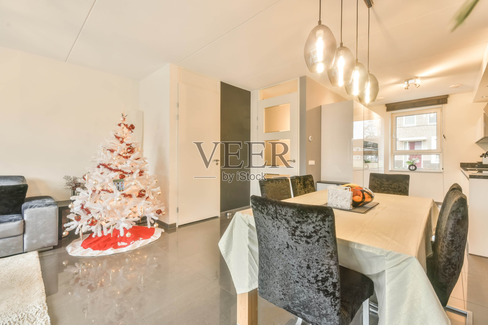 现代室内用餐区照片摄影图片