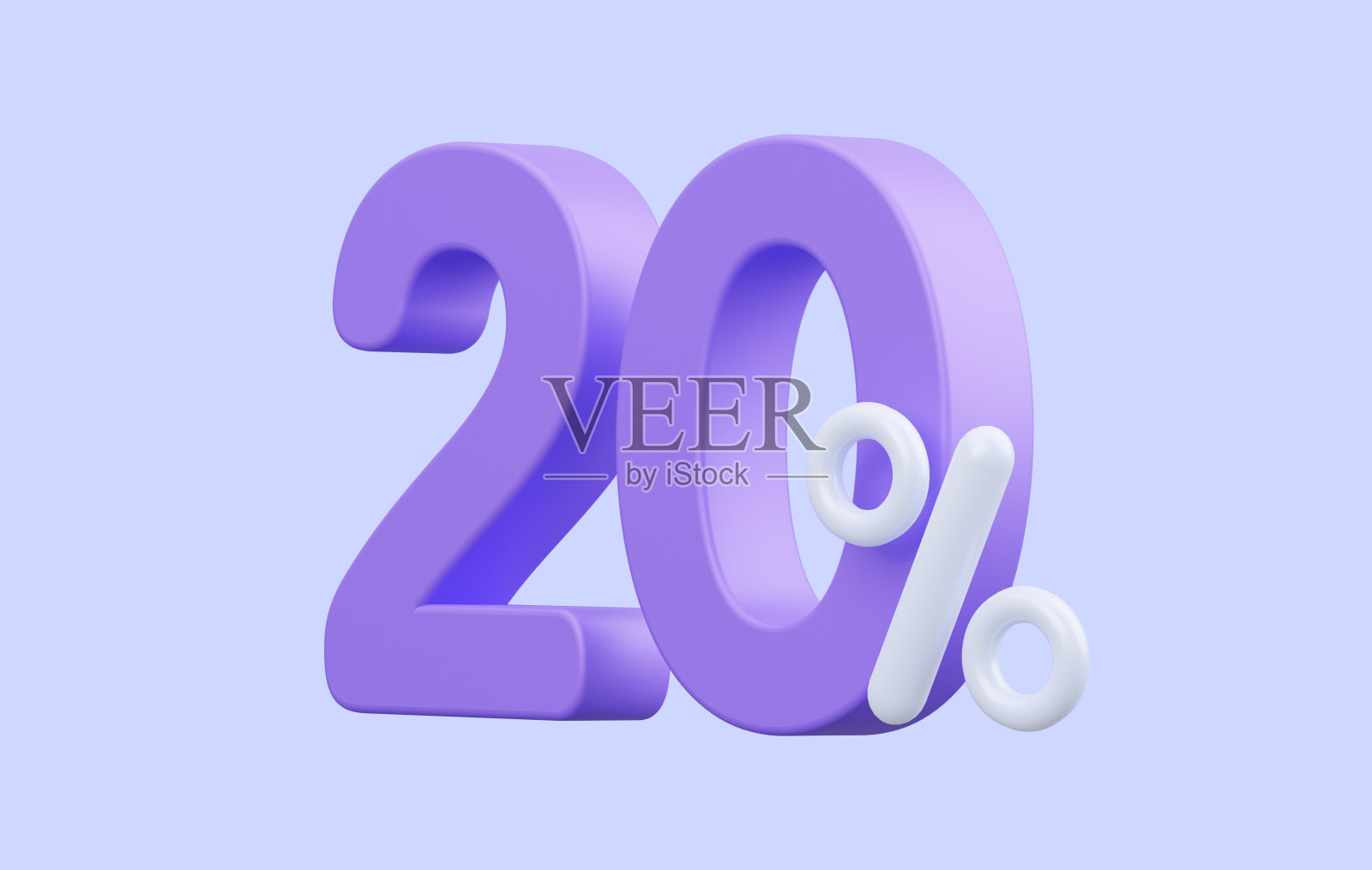 百分之二十的折扣。三维渲染照片摄影图片