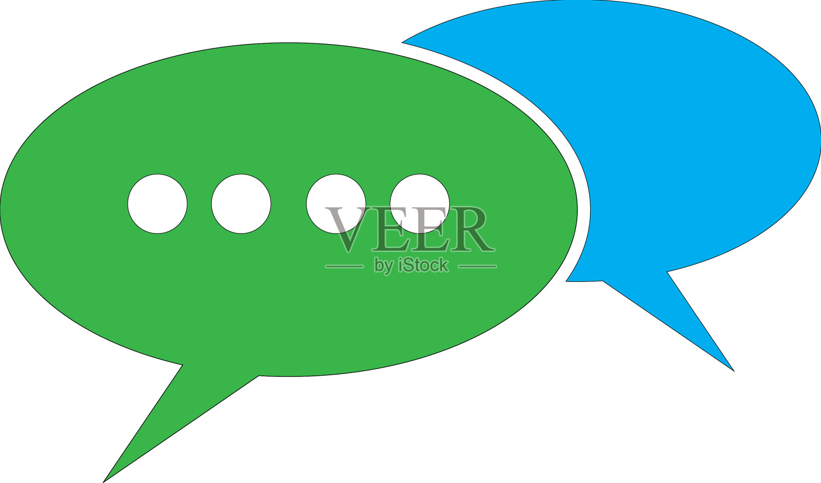 演讲泡沫的标志设计元素图片