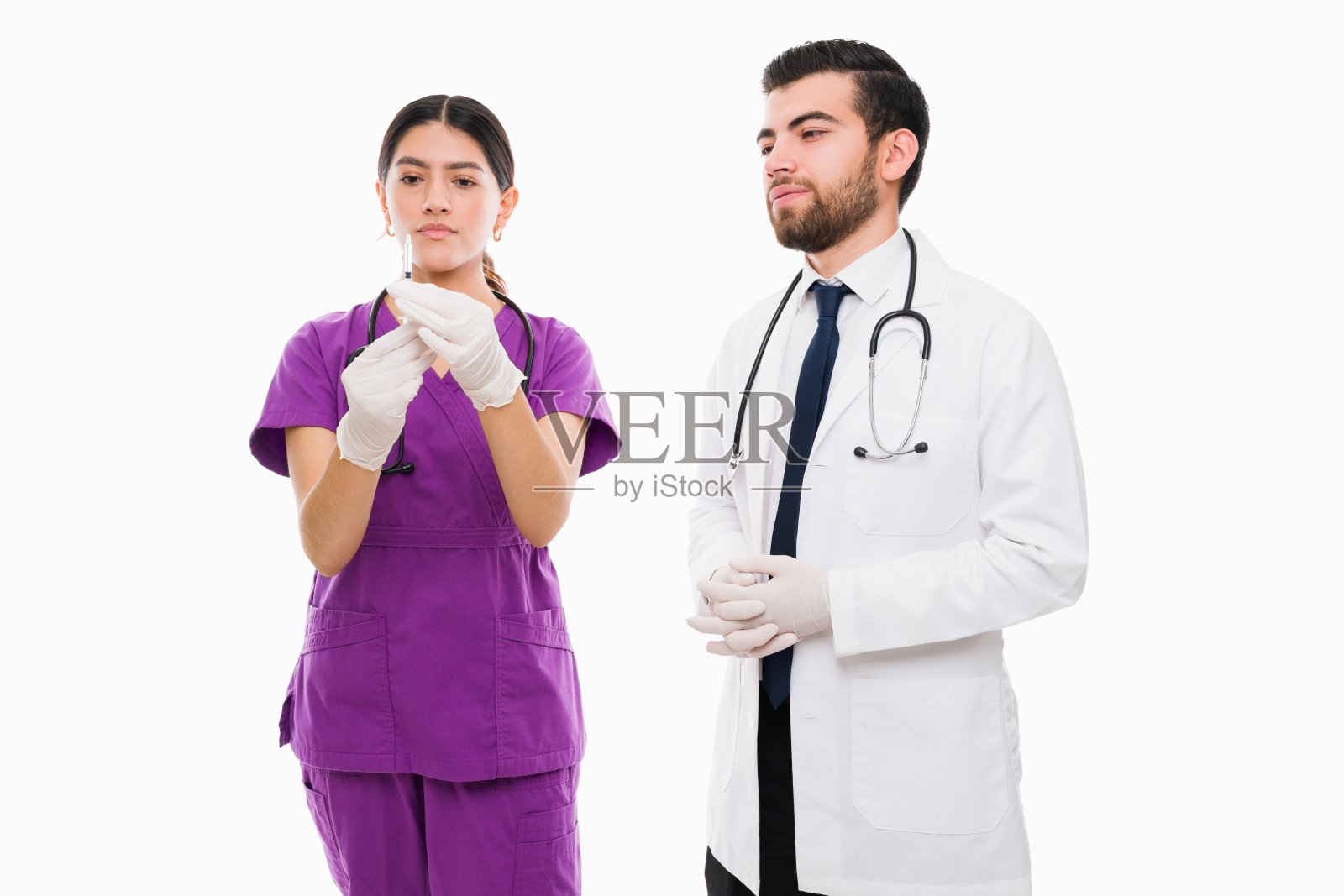 医务人员接种疫苗照片摄影图片