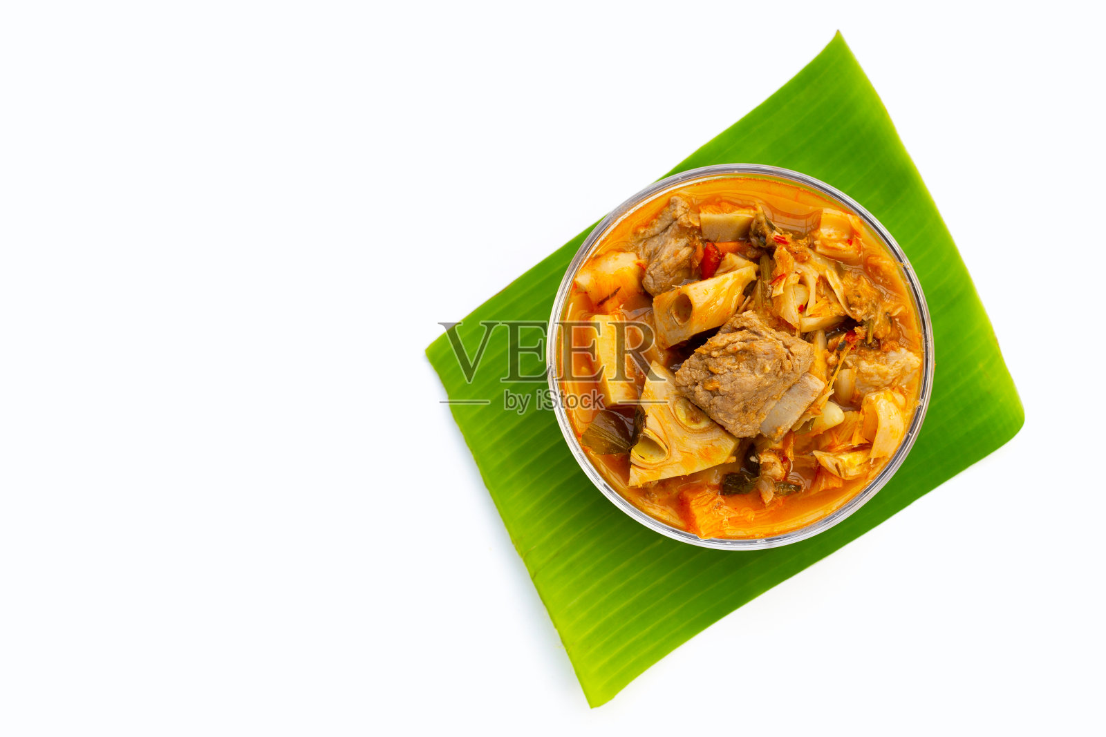 小菠萝蜜排骨咖喱照片摄影图片