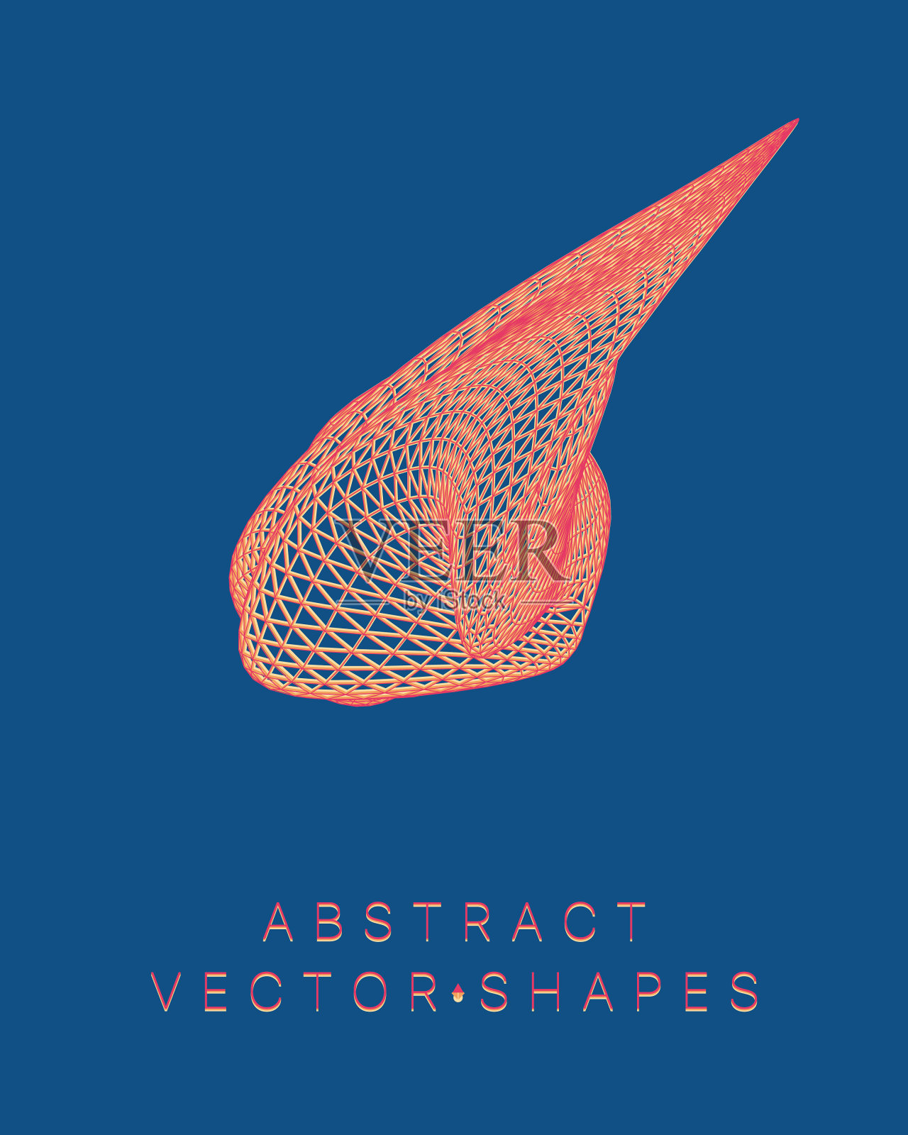 用于设计的几何形状。3 d技术风格。插画图片素材