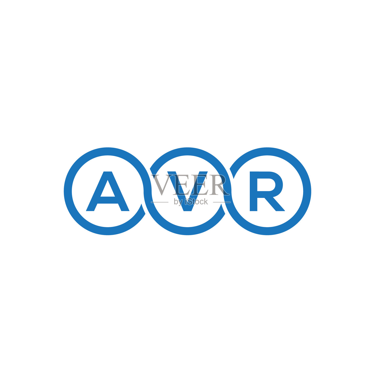 Avr字母标志设计在白色背景Avr插画图片素材