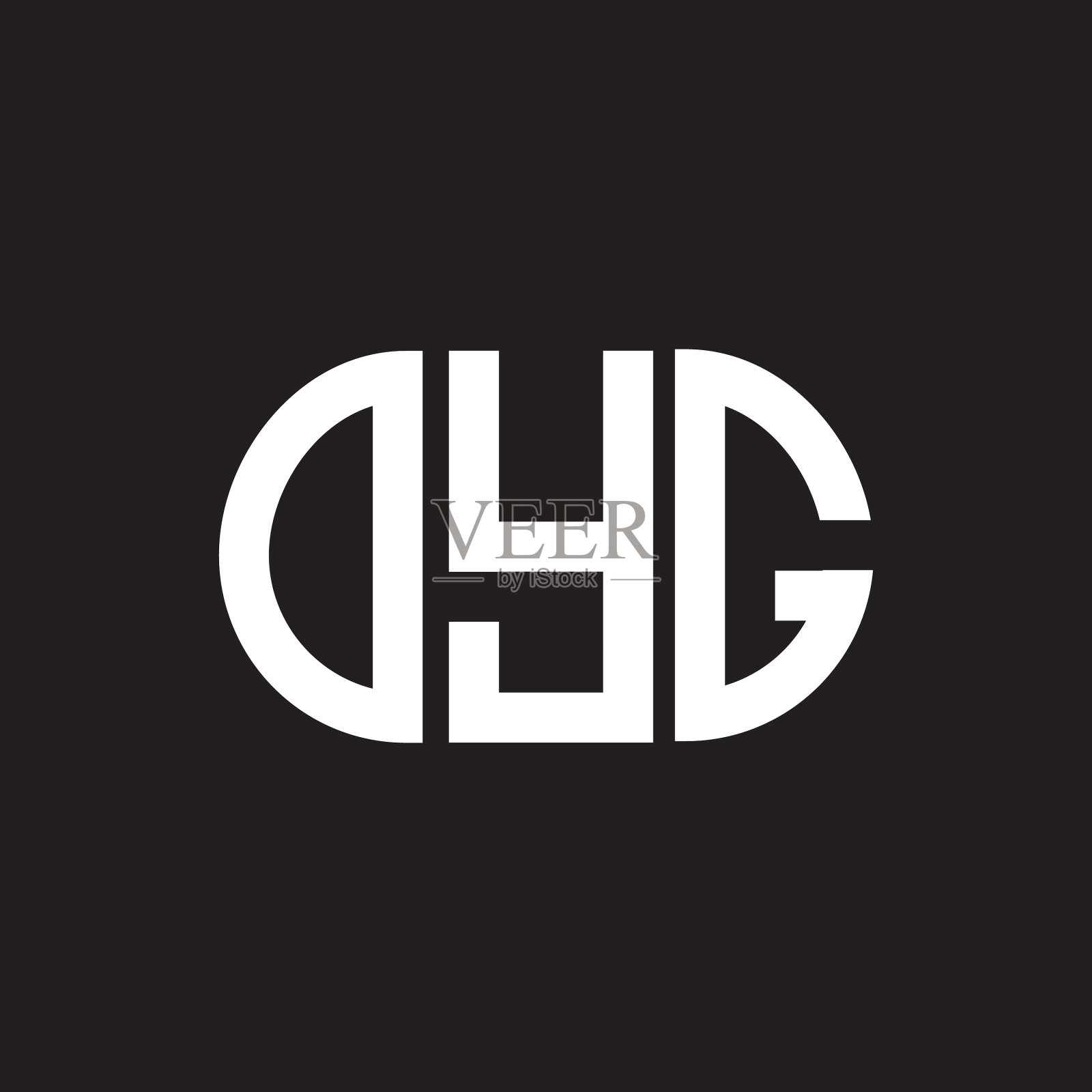 Oyg字母标志设计在黑色背景Oyg插画图片素材