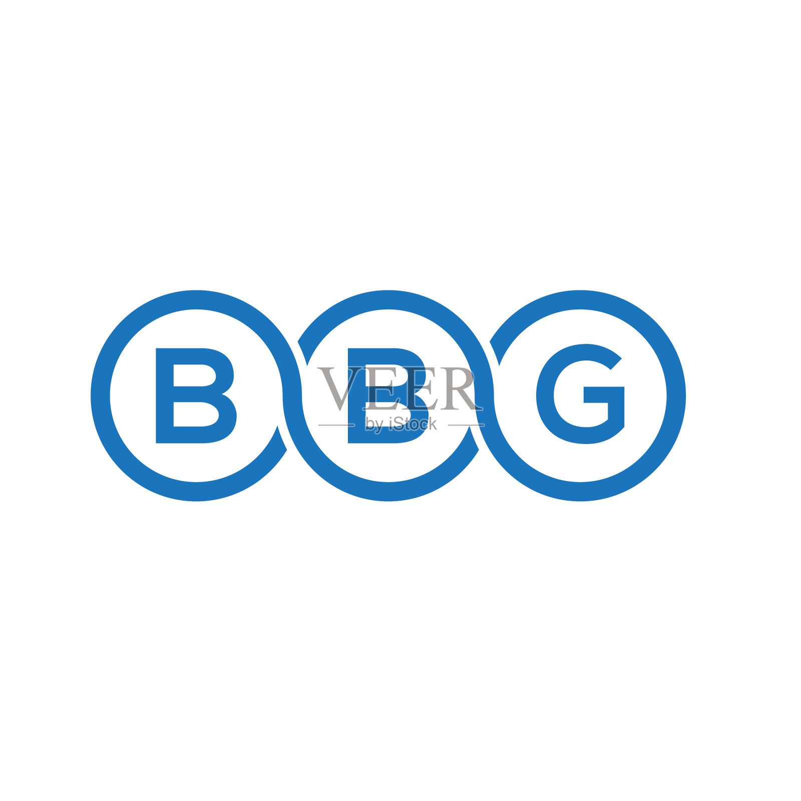 BBG字母标志设计在白色背景BBG插画图片素材