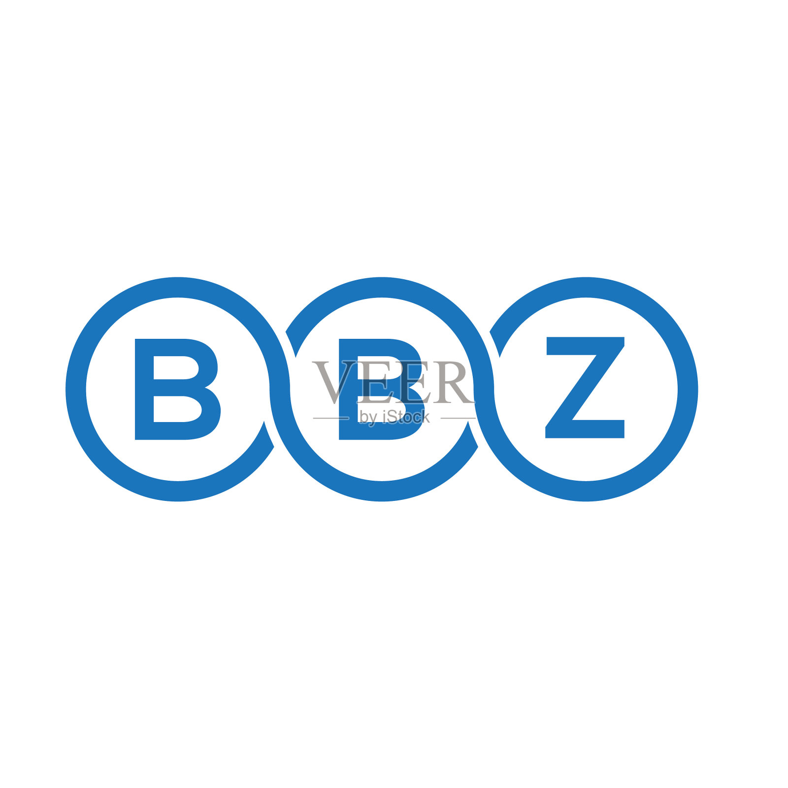 BBZ字母标志设计在白色背景BBZ图标素材