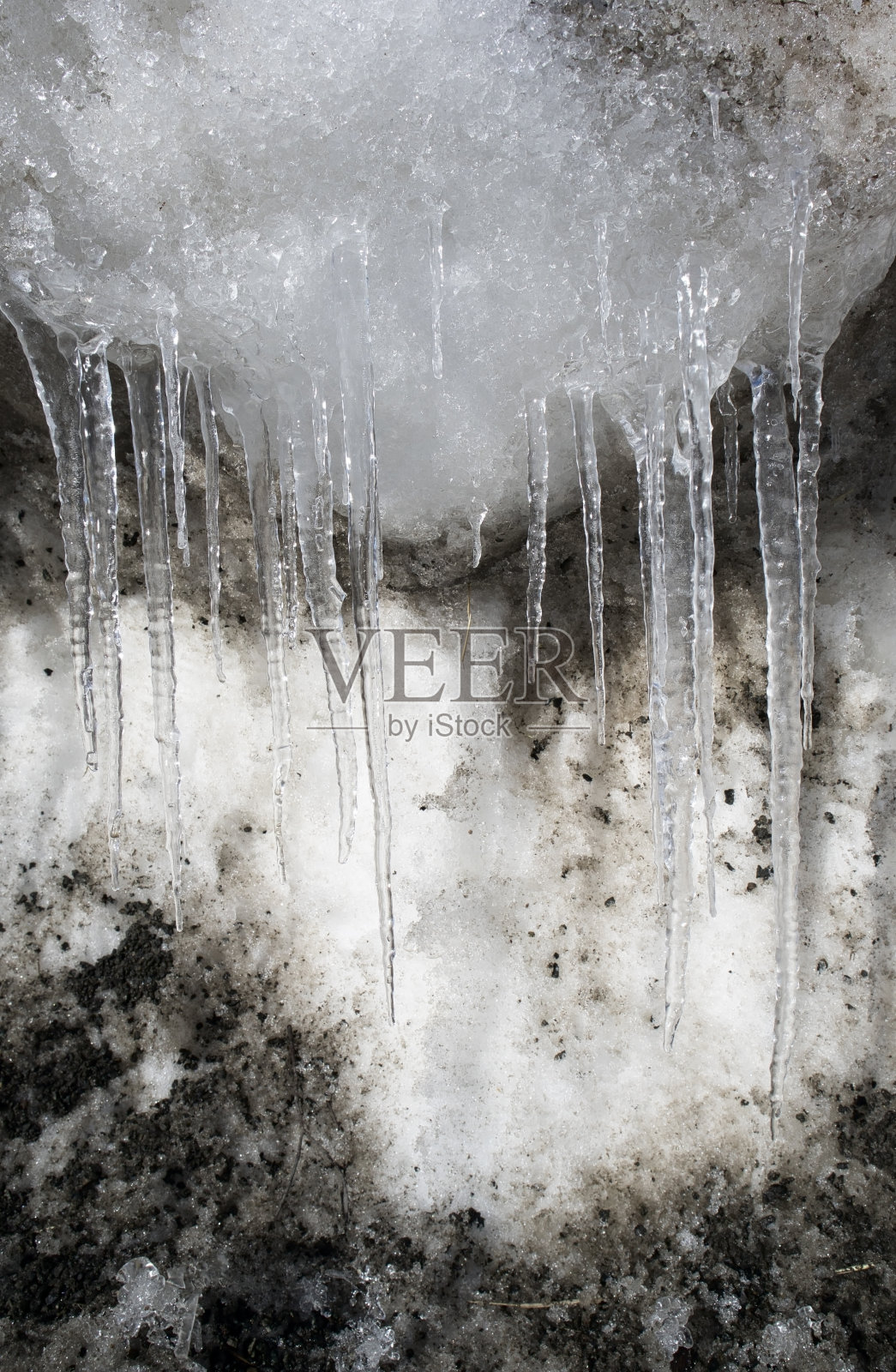 又脏又旧的正在融化的雪照片摄影图片