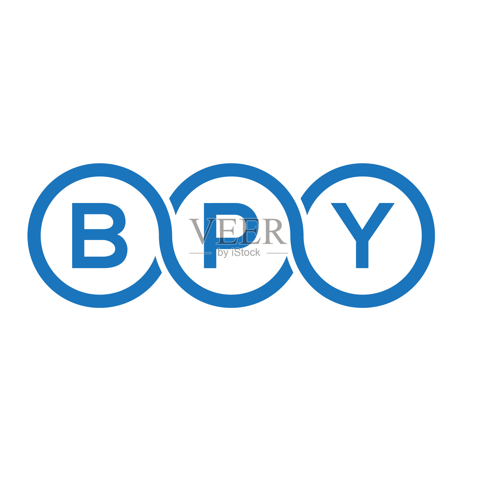 Bpy字母标志设计在白色背景Bpy插画图片素材