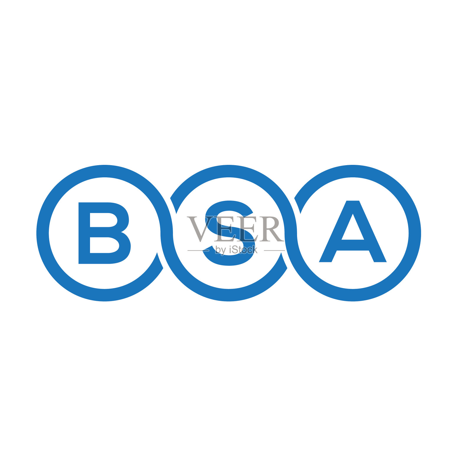 Bsa字母标志设计在白色背景Bsa插画图片素材