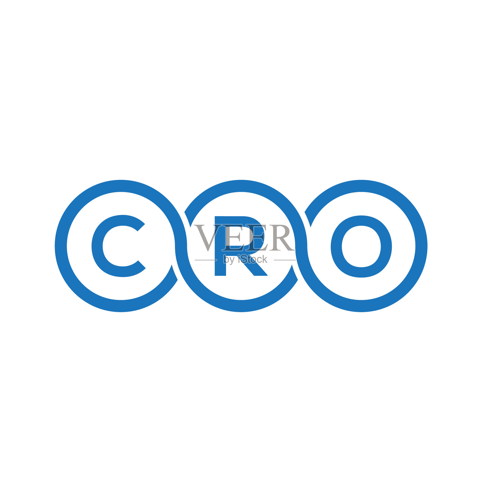 Cro字母标志设计在白色背景Cro插画图片素材