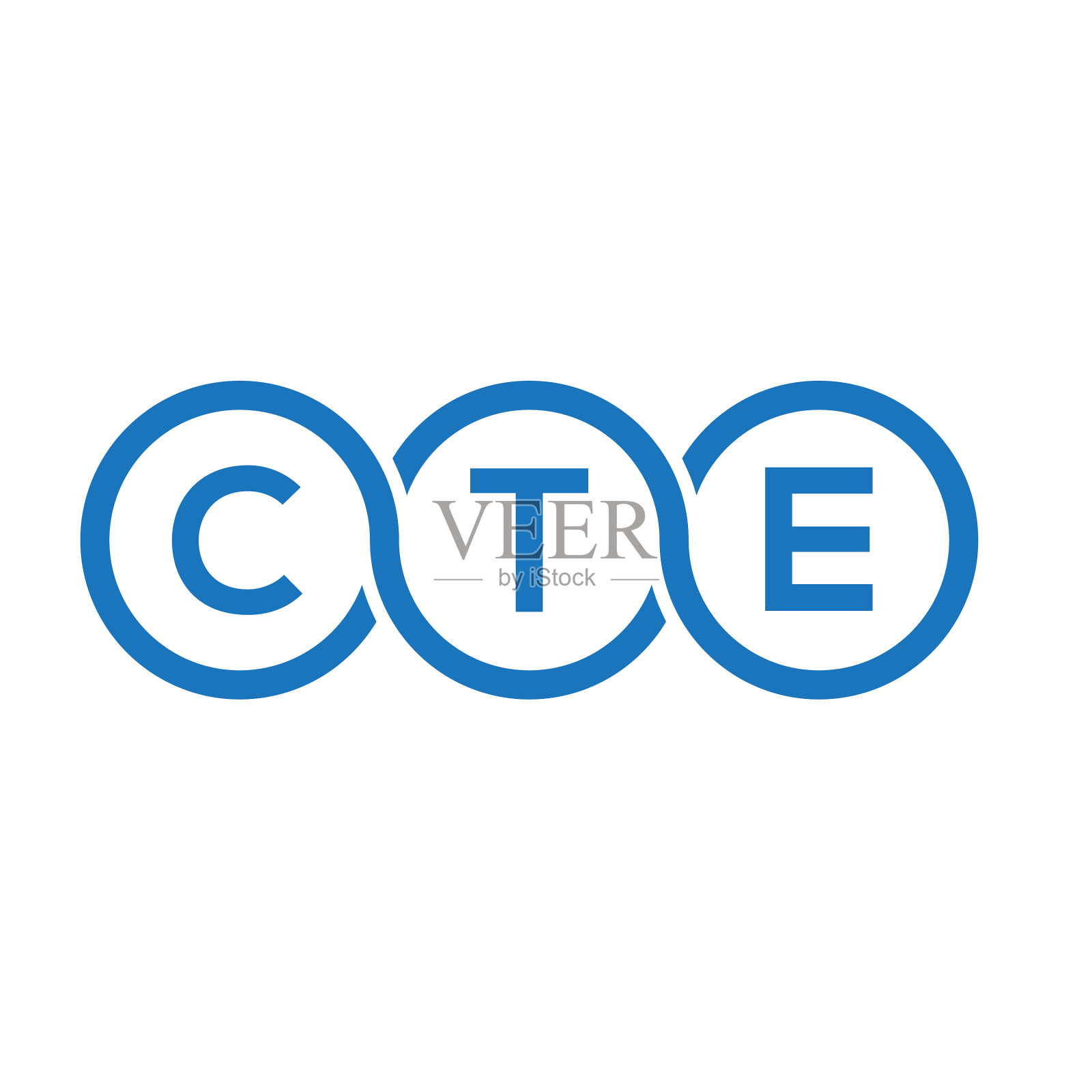 Cte字母标志设计在黑色背景Cte插画图片素材
