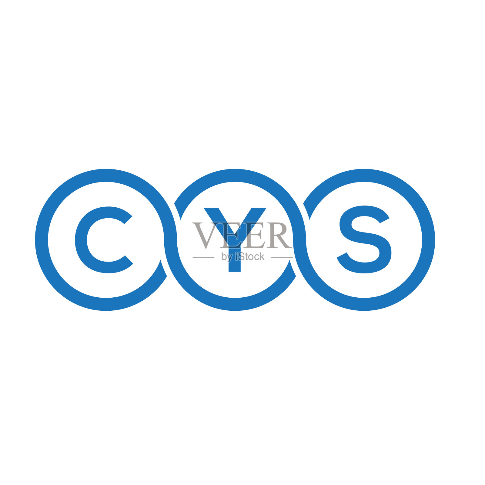 Cys字母标志设计上的黑色背景插画图片素材