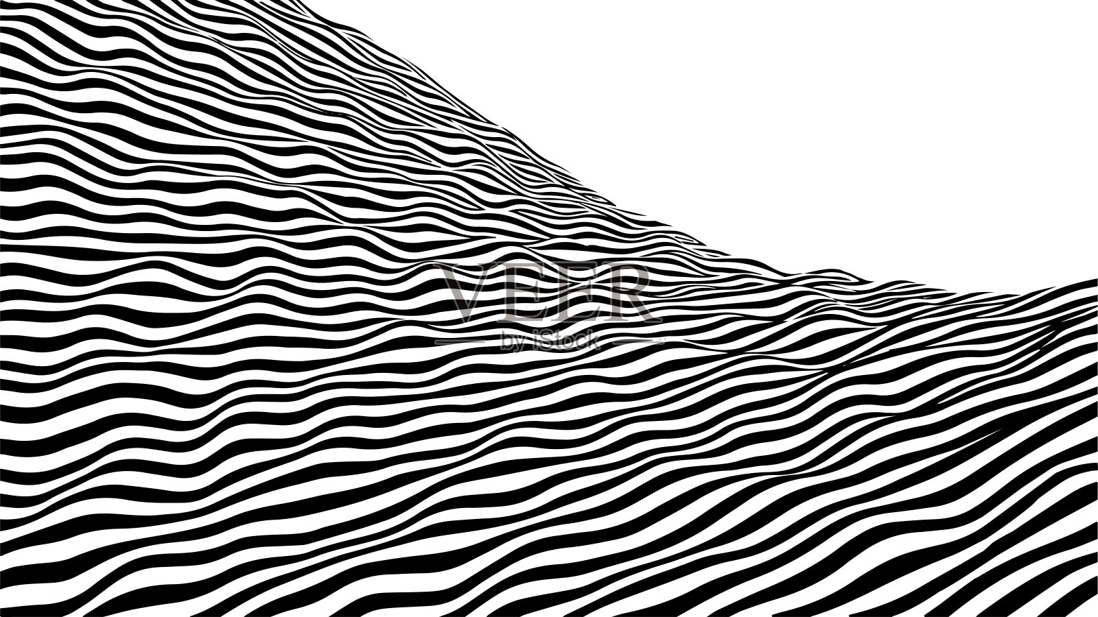 视错觉模式。几何背景与黑色和白色条纹。矢量图插画图片素材