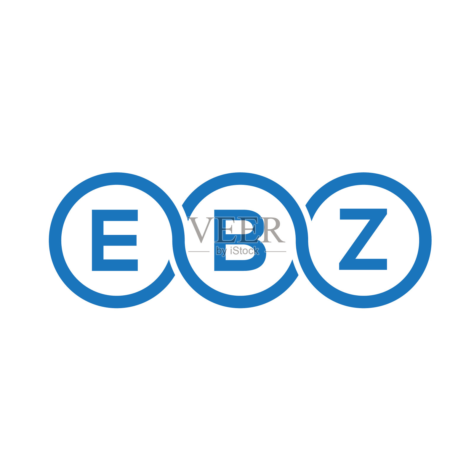 Ebz字母标志设计在黑色背景debz图标素材