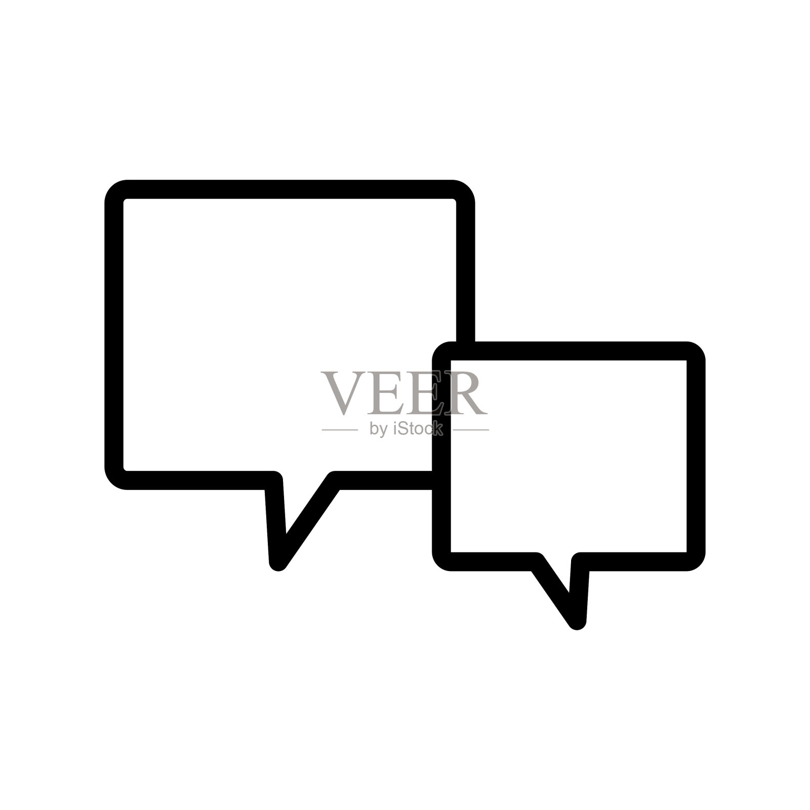 聊天30线路图标插画图片素材