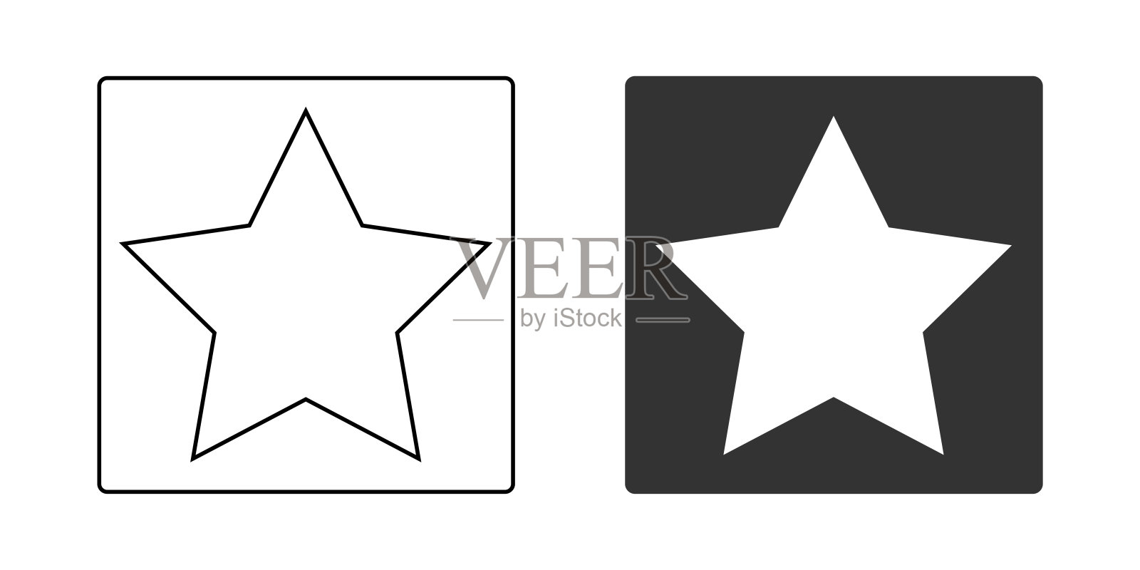 明星偶像。Favorit插图和象征。形状向量。图标素材