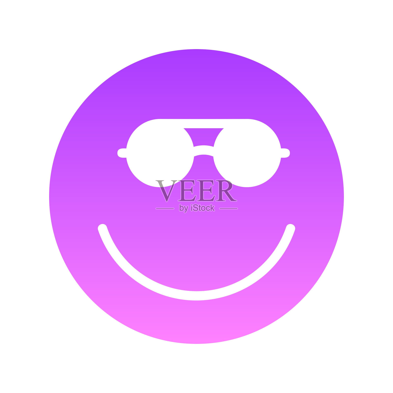 太阳镜字形梯度插画图片素材