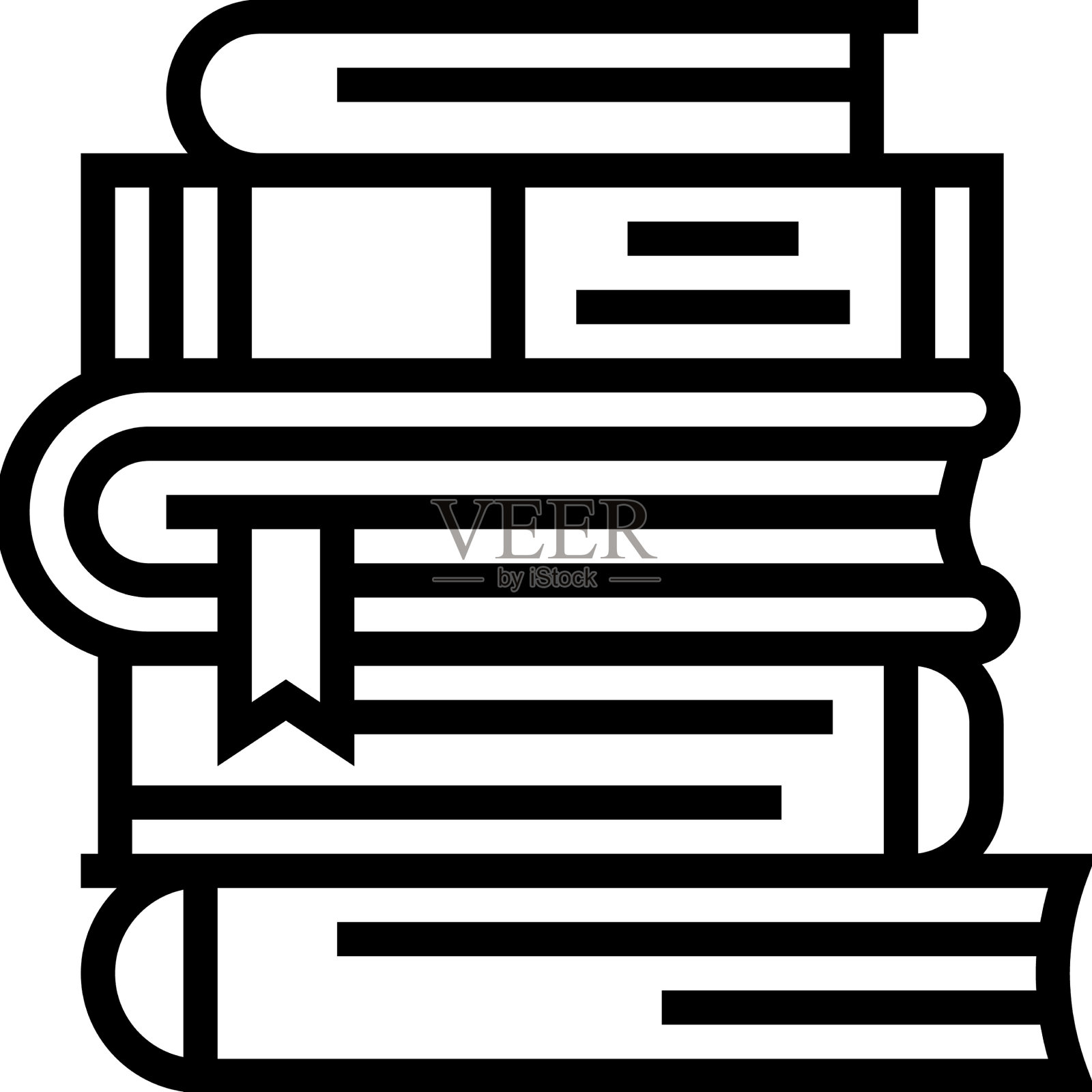 堆书行图标图标素材