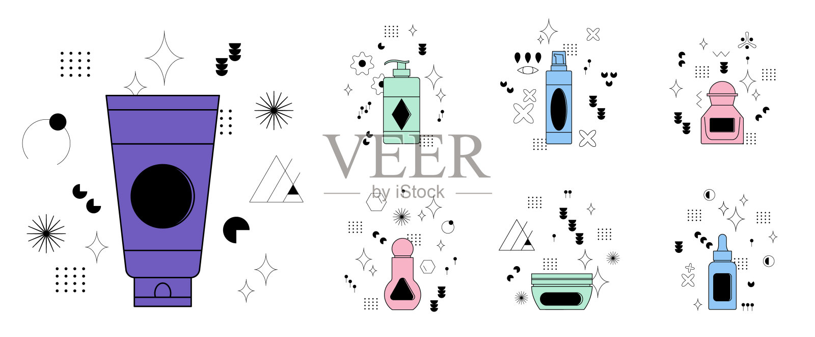 化妆品向量集插图插画图片素材