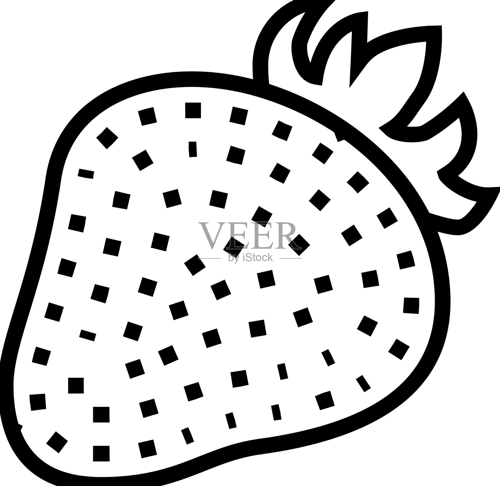 草莓莓线图标设计元素图片