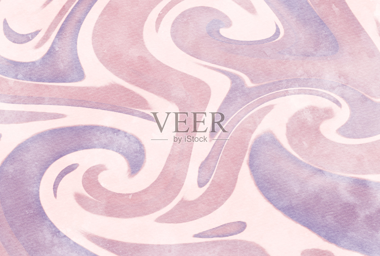 美丽多彩的大理石图案在水彩插画图片素材