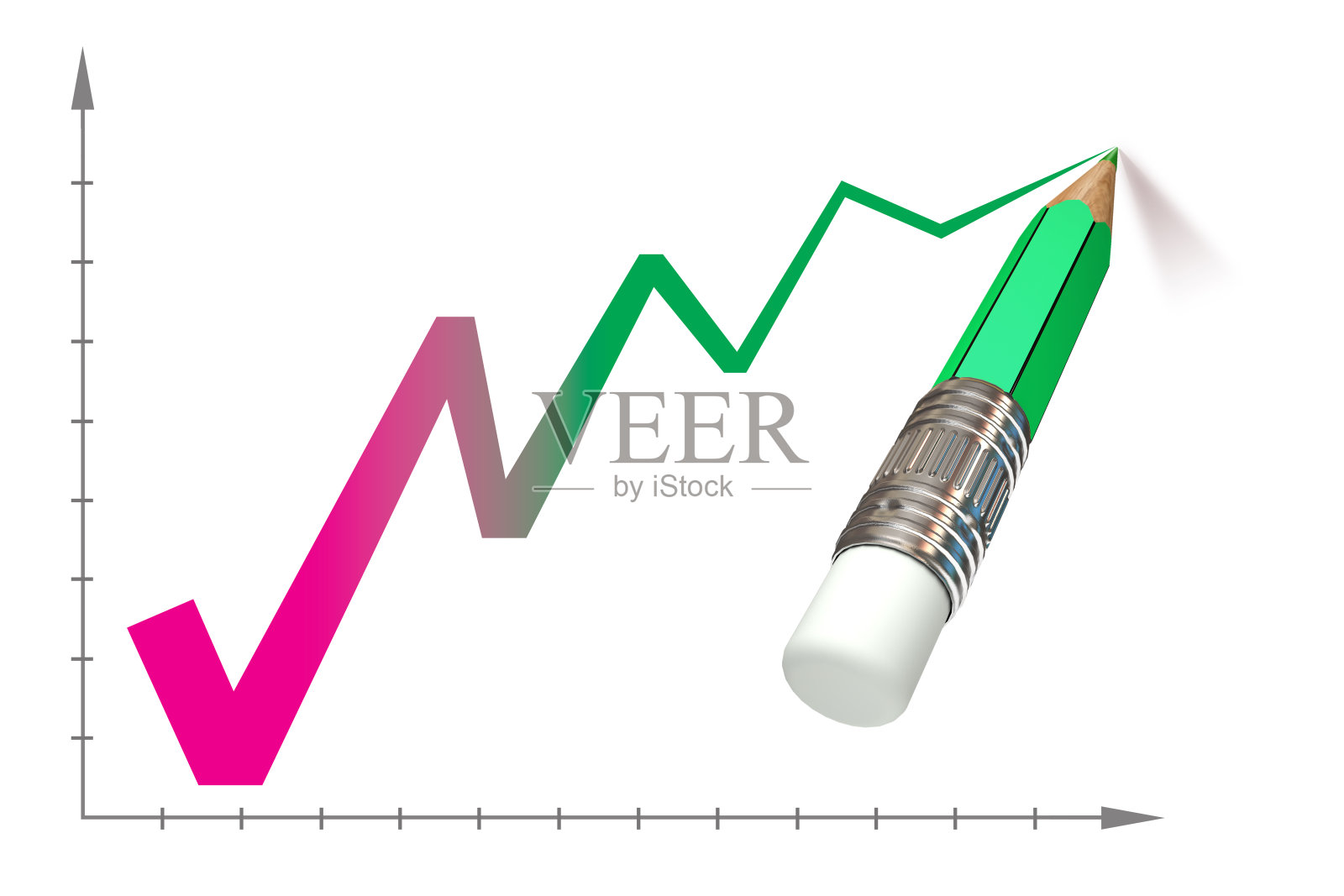 图表。孤立的白色背景。三维渲染照片摄影图片
