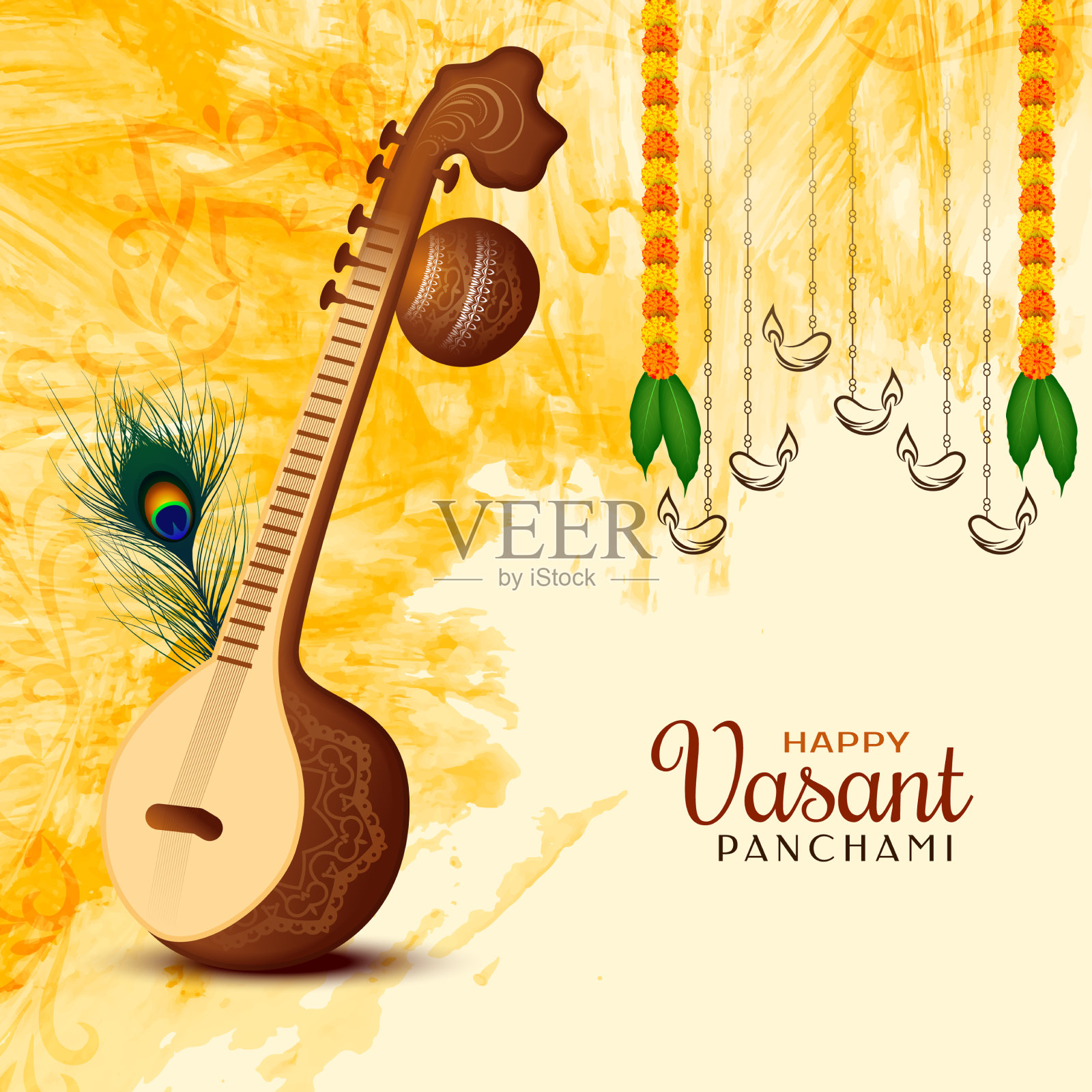 印度文化节快乐插画图片素材