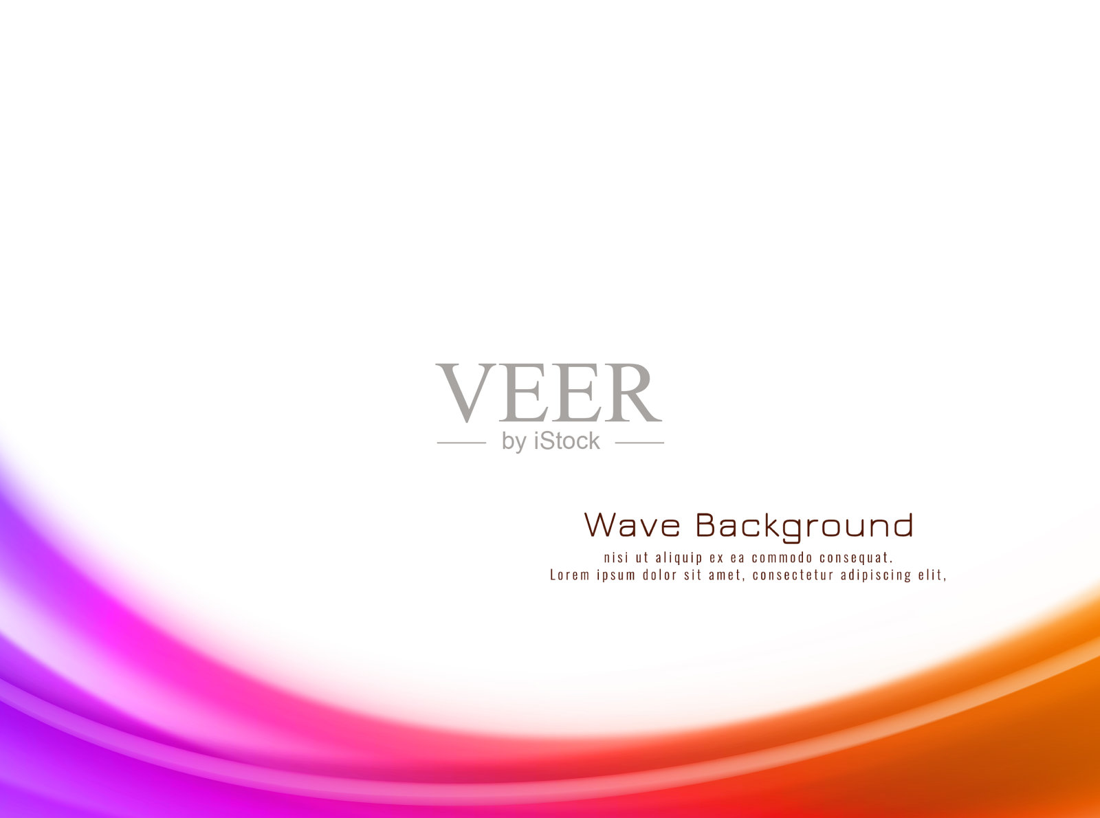 抽象多彩的波浪设计时尚的商业插画图片素材