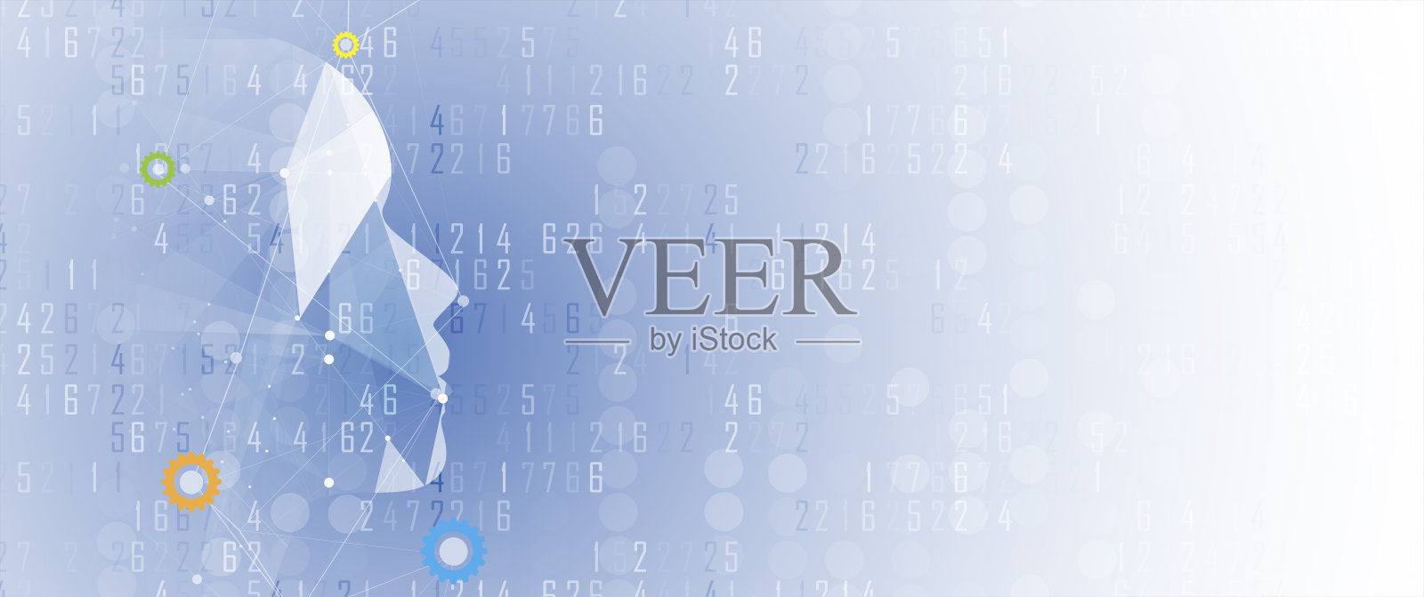 人工智能。网络技术背景。虚拟的概念插画图片素材