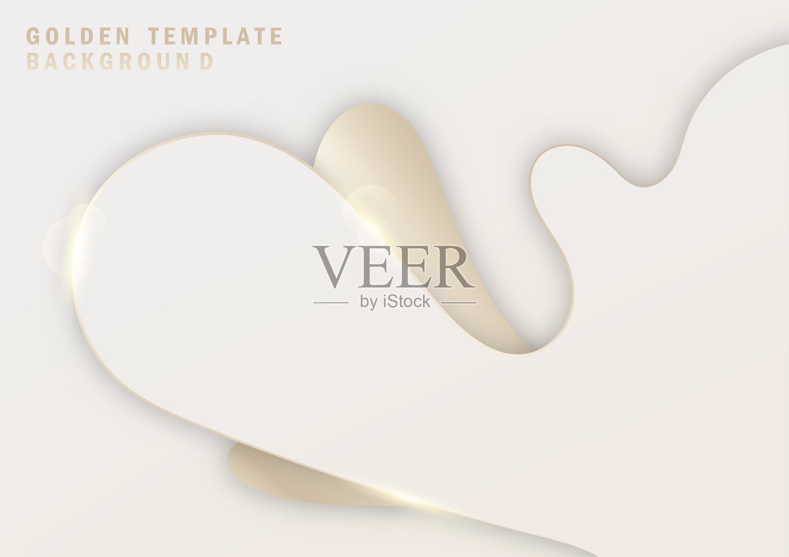 抽象豪华条纹金设计模板艺术品。优雅背景的波浪线重叠模板。Illustratoin向量插画图片素材