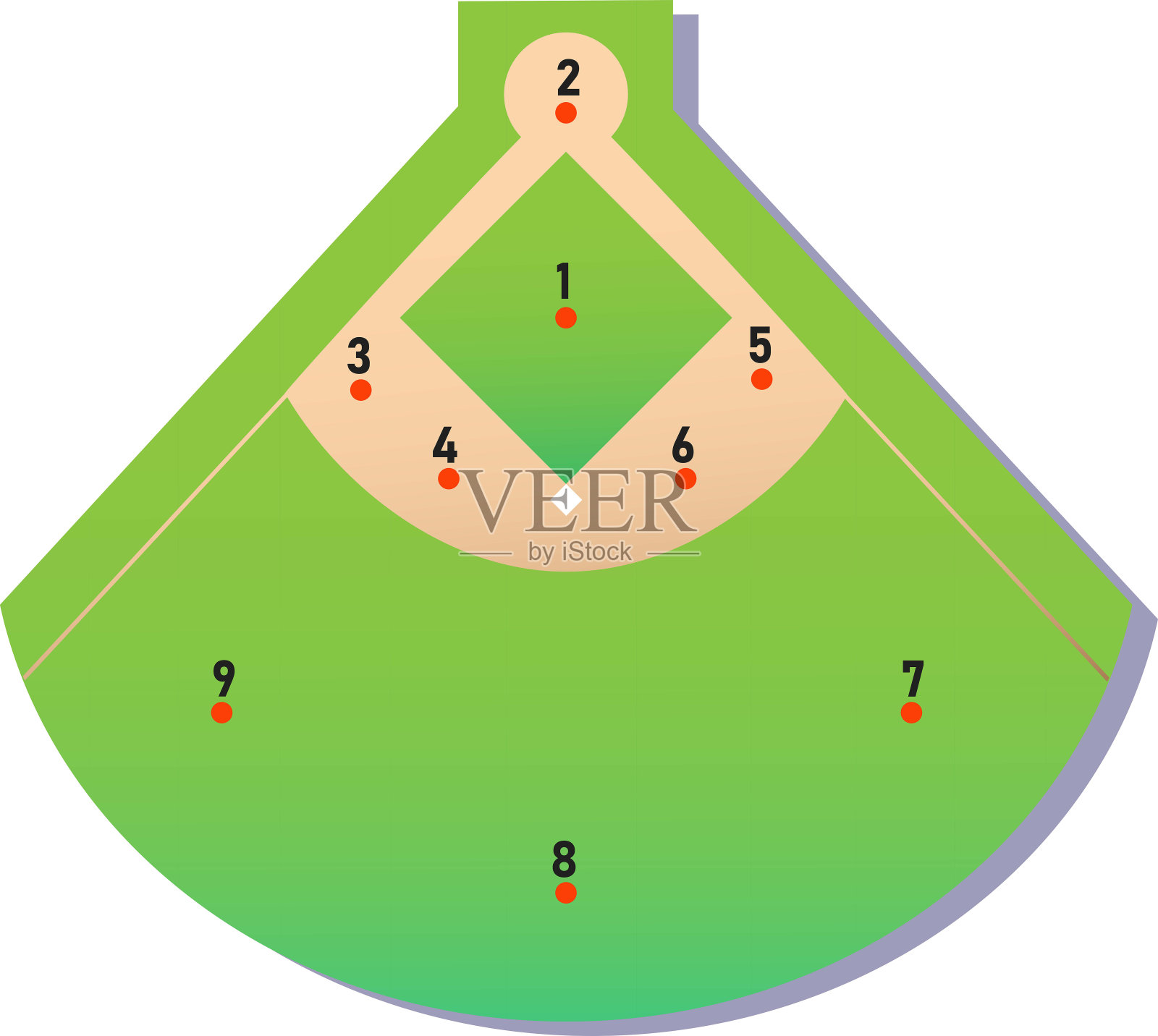 棒球场插画图片素材