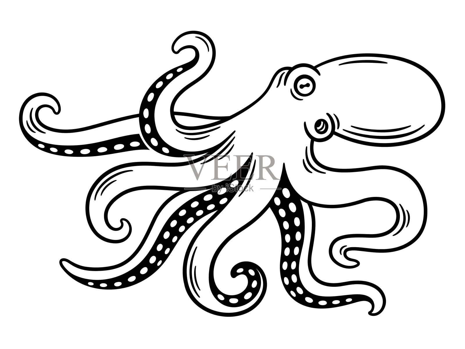 章鱼的插图插画图片素材