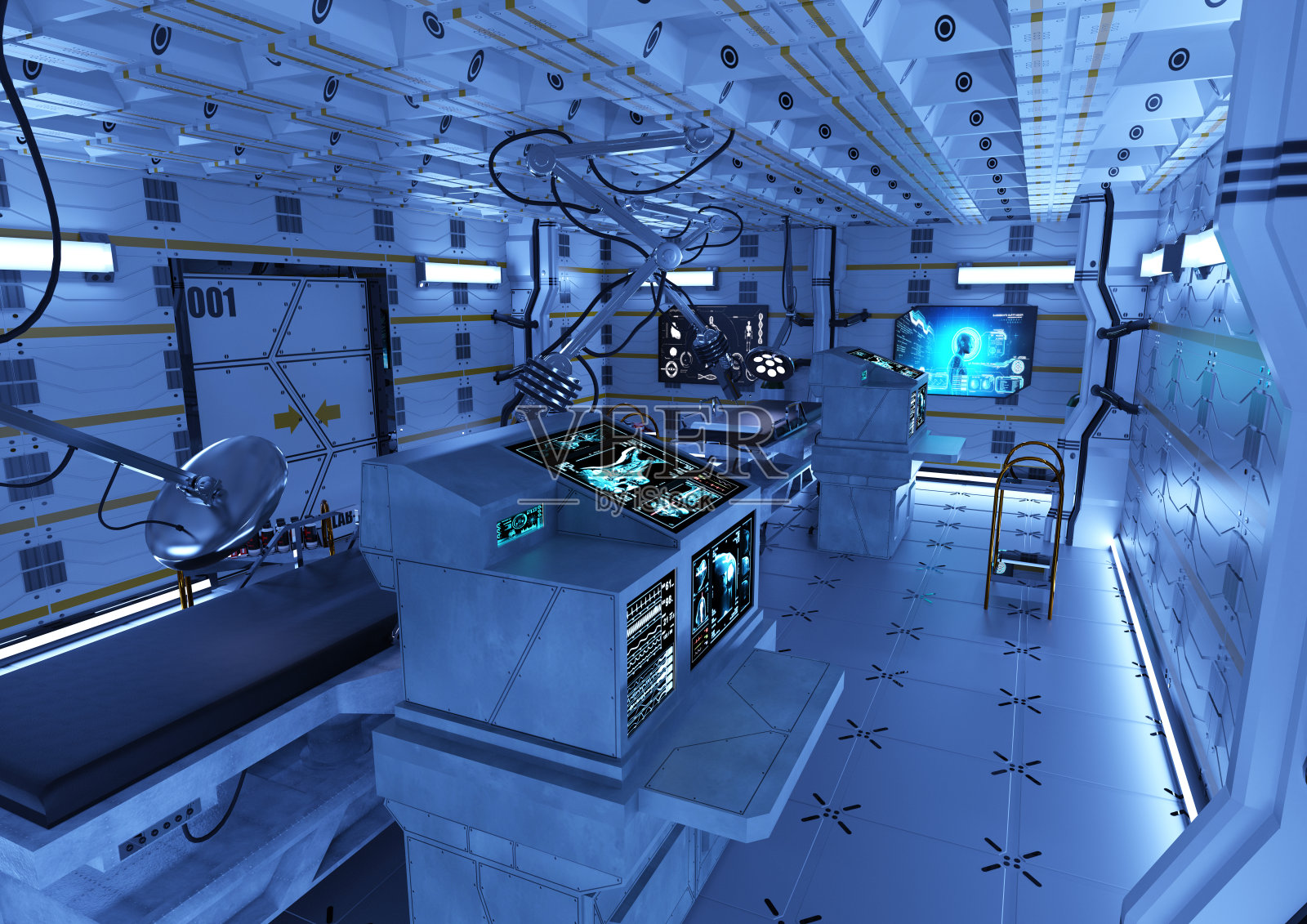 3D渲染科幻实验室照片摄影图片