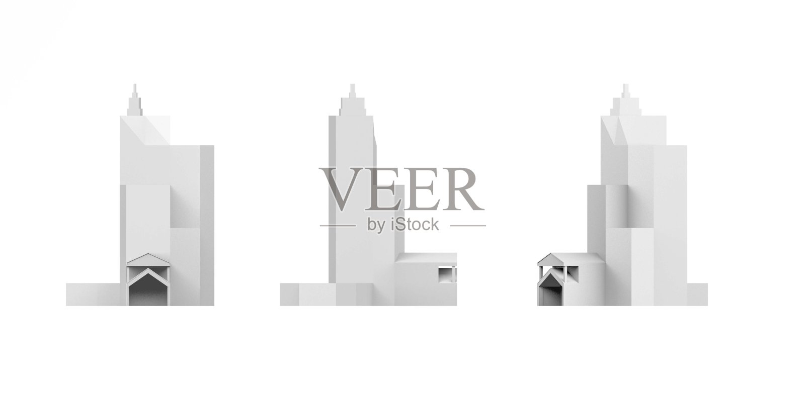 城市建筑模型照片摄影图片