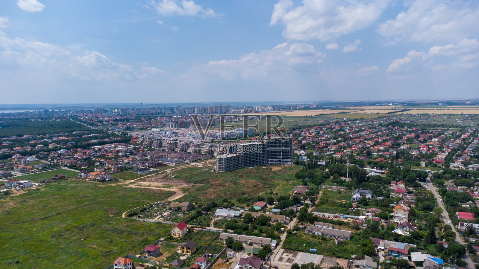 美丽的黑海海岸。鸟瞰图。敖德萨。乌克兰。照片摄影图片